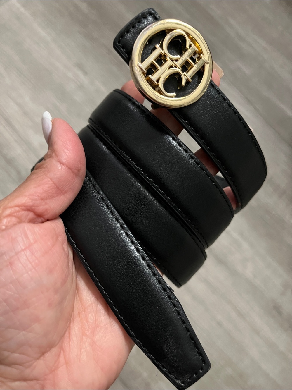 Carolina Herrera Black Leather Belt - Picture 5 of 5